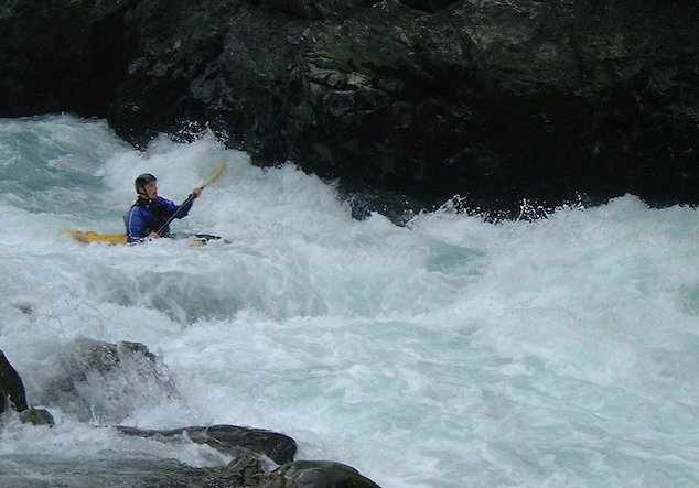 white-water kayaking